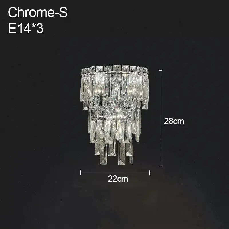 Hotel Lobby Corridor Crystal Wall Lamp — alternate product view 7