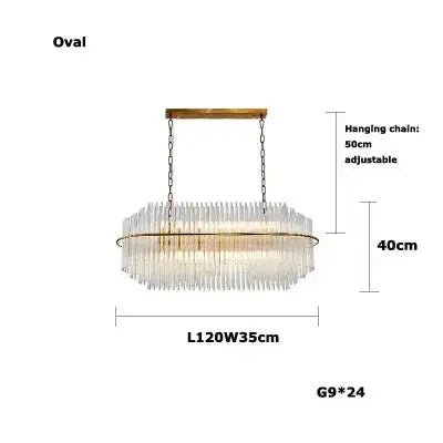 Crystal Designer Oval Round Chandelier — alternate product view 8