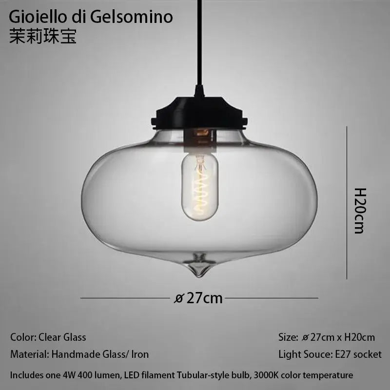Clear Glass Pendant Light — alternate product view 5