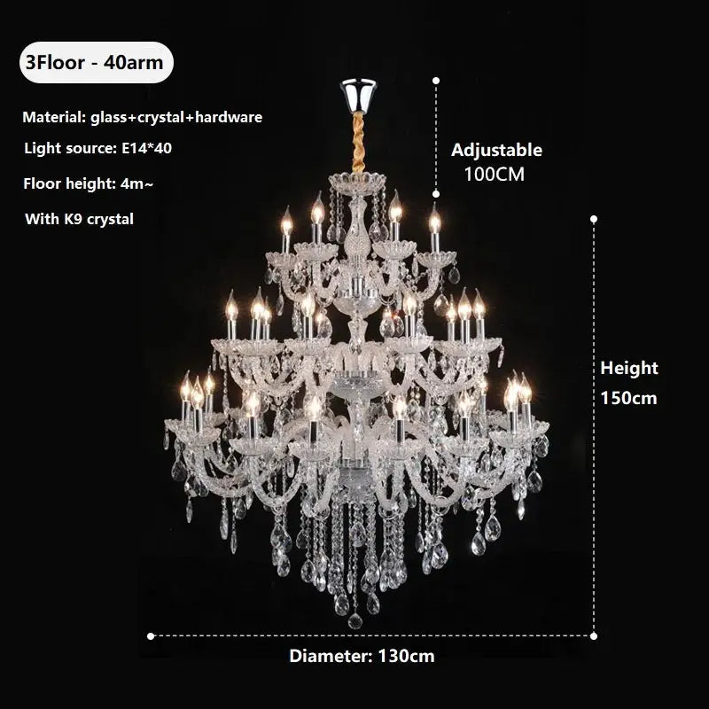 Villa Foyer Extra Large Crystal Chandelier — alternate product view 7