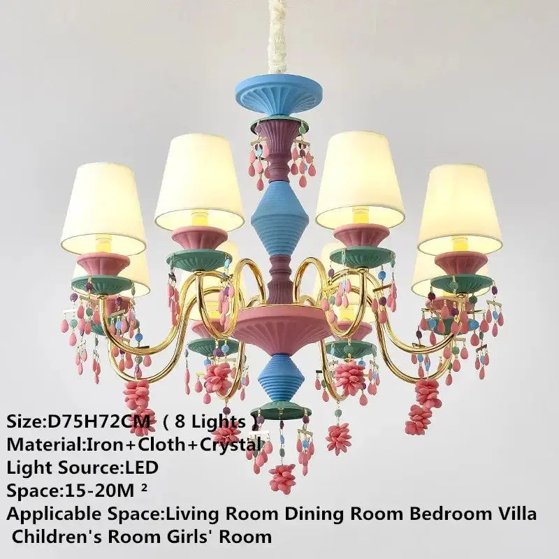 Coloured Children's Room Modern Chandelier — alternate product view 5