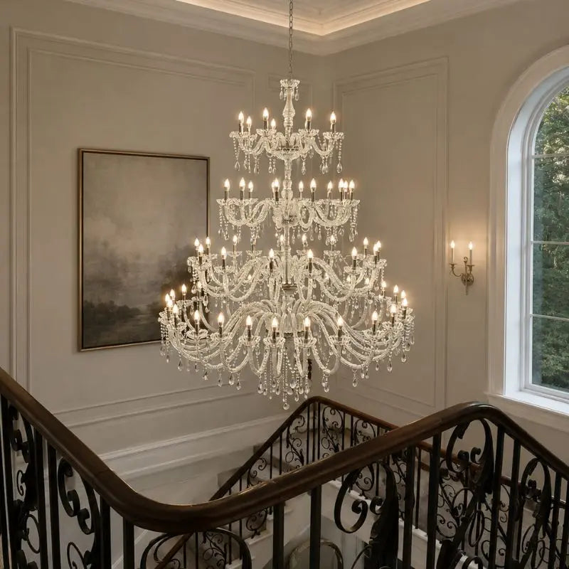 Villa Foyer Extra Large Crystal Chandelier — close-up design detail 2