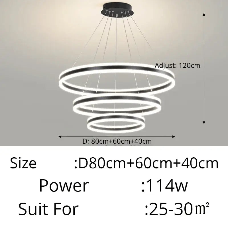 Large Modern Ring Chandelier — alternate product view 13