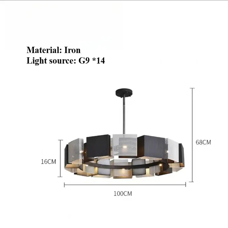 Industrial Style Black Metal Chandeliers — alternate product view 8
