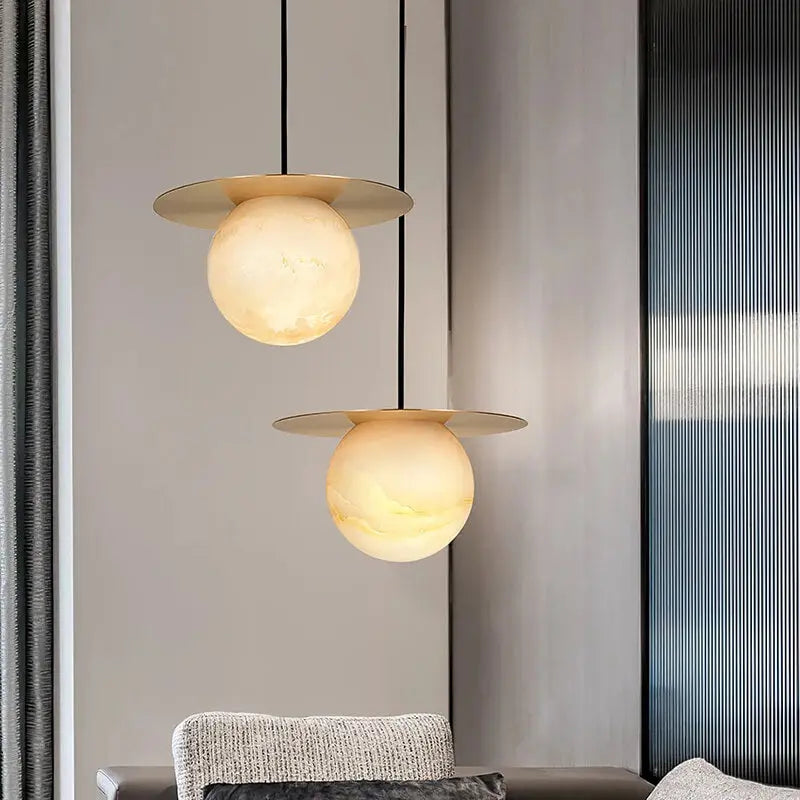 Nordic Style Alabaster Pendant Light — alternate product view 3