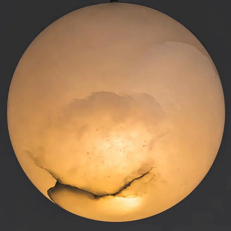 Modern Alabaster Ball Pendant — alternate product view 3