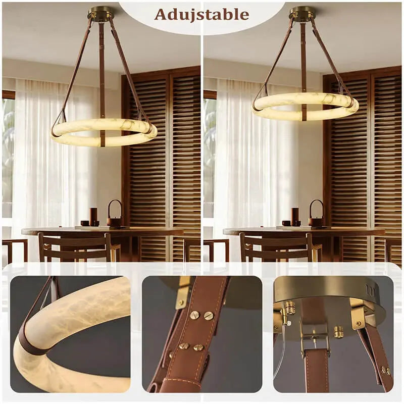 Pendant Ring Alabaster Modern Chandelier — alternate product view 5