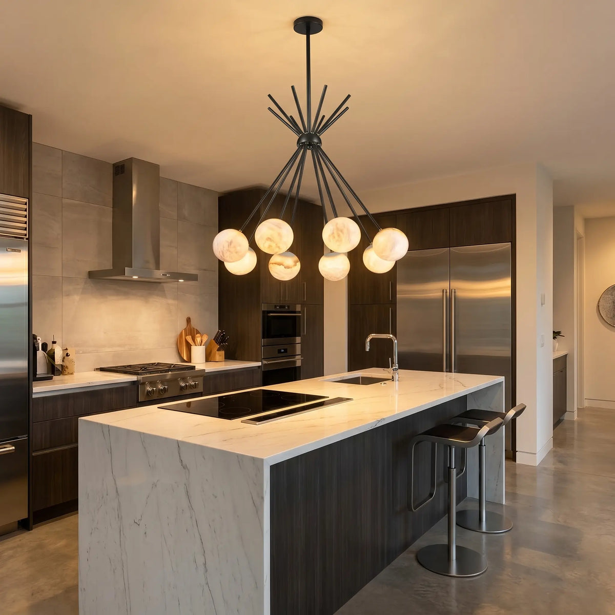 Monica Alabaster Pendant Light — shown in an interior setting 2
