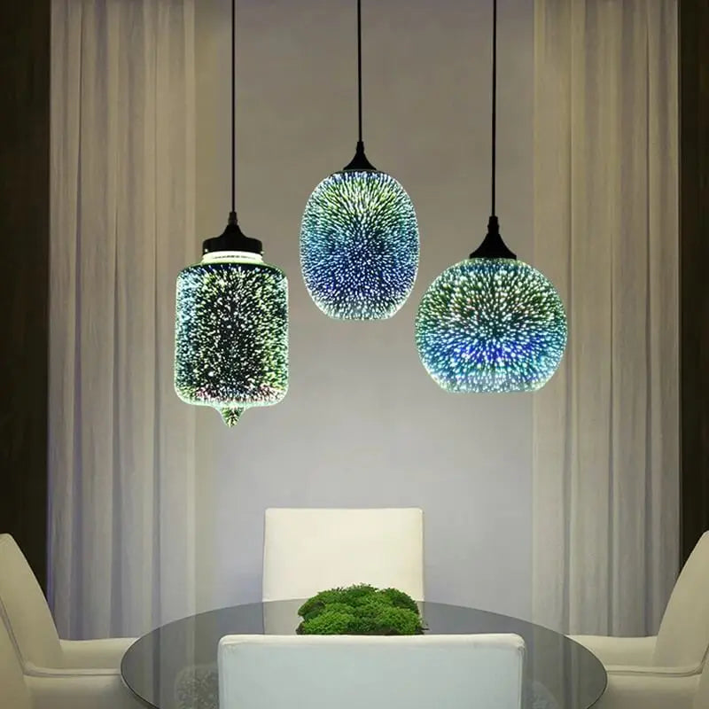 Modern 3D Colorful Pendant Lamp - C — alternate product view 6