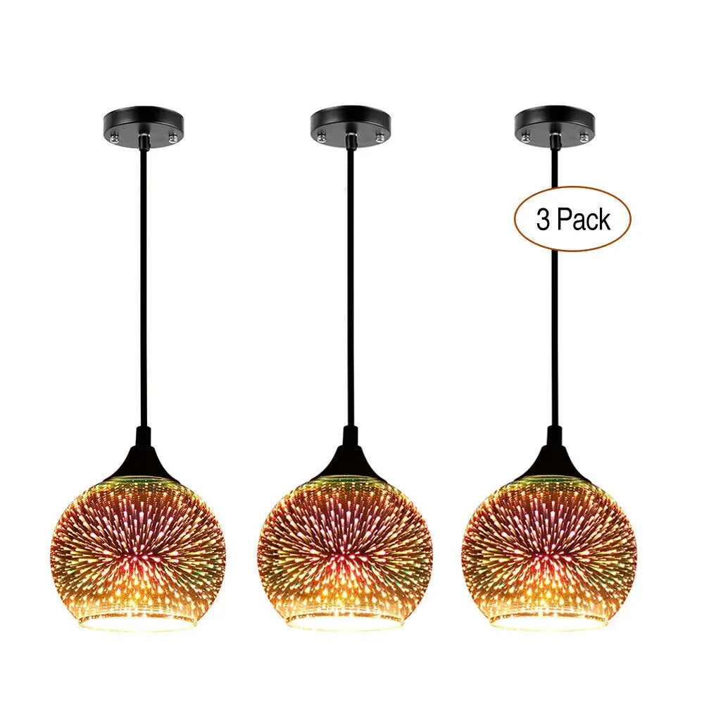 Modern 3D Colorful Pendant Lamp - D — alternate product view 4