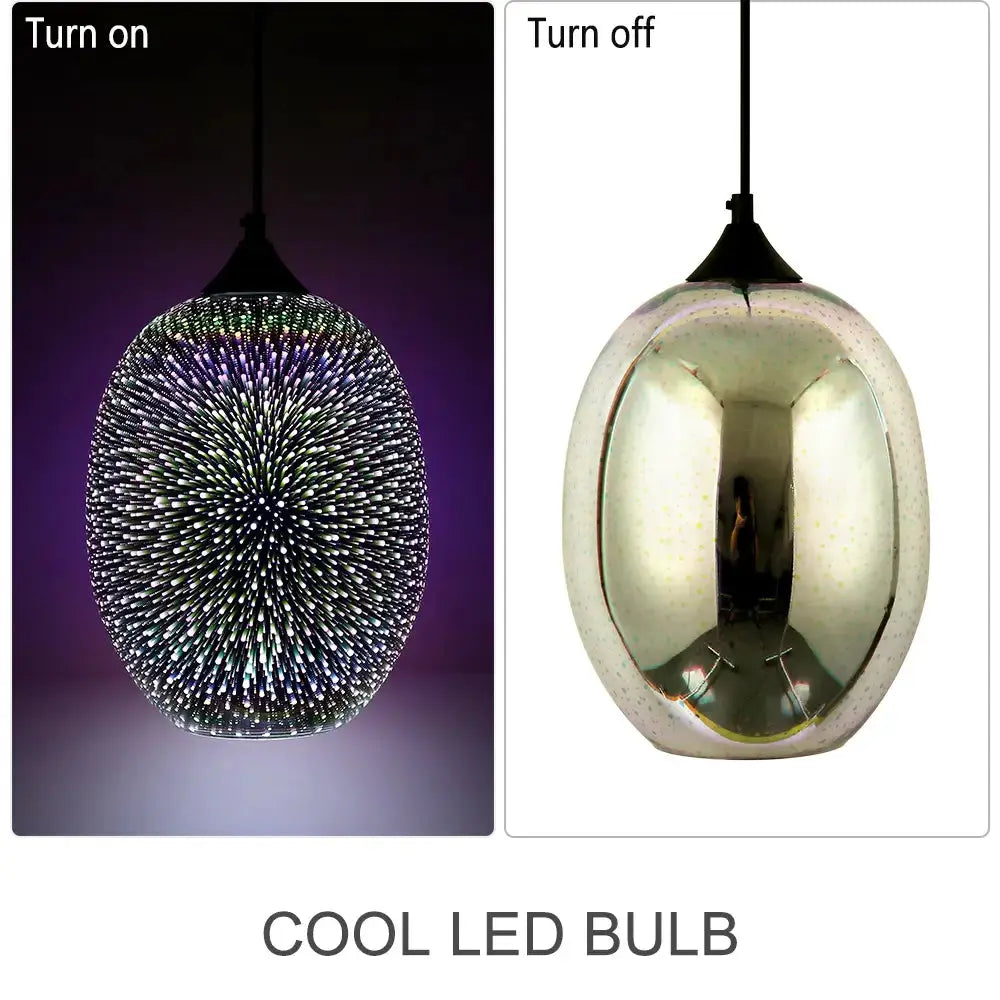 Modern 3D Colorful Pendant Lamp - Set — alternate product view 4