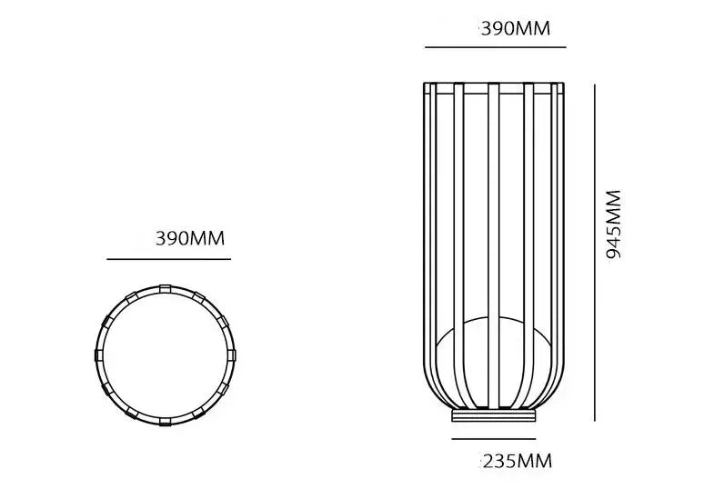 Outdoor Terrace Flower Stand Lamp — alternate product view 13