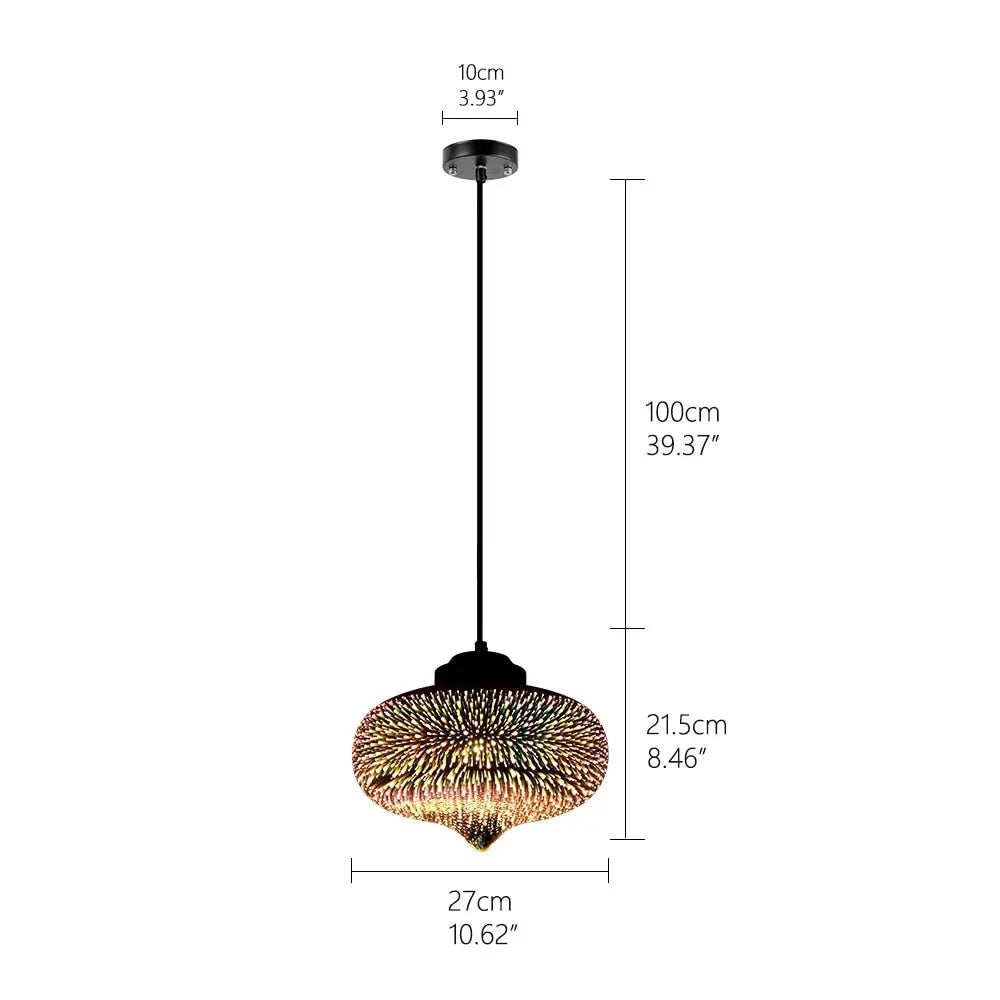 Modern 3D Colorful Pendant Lamp - B — alternate product view 4