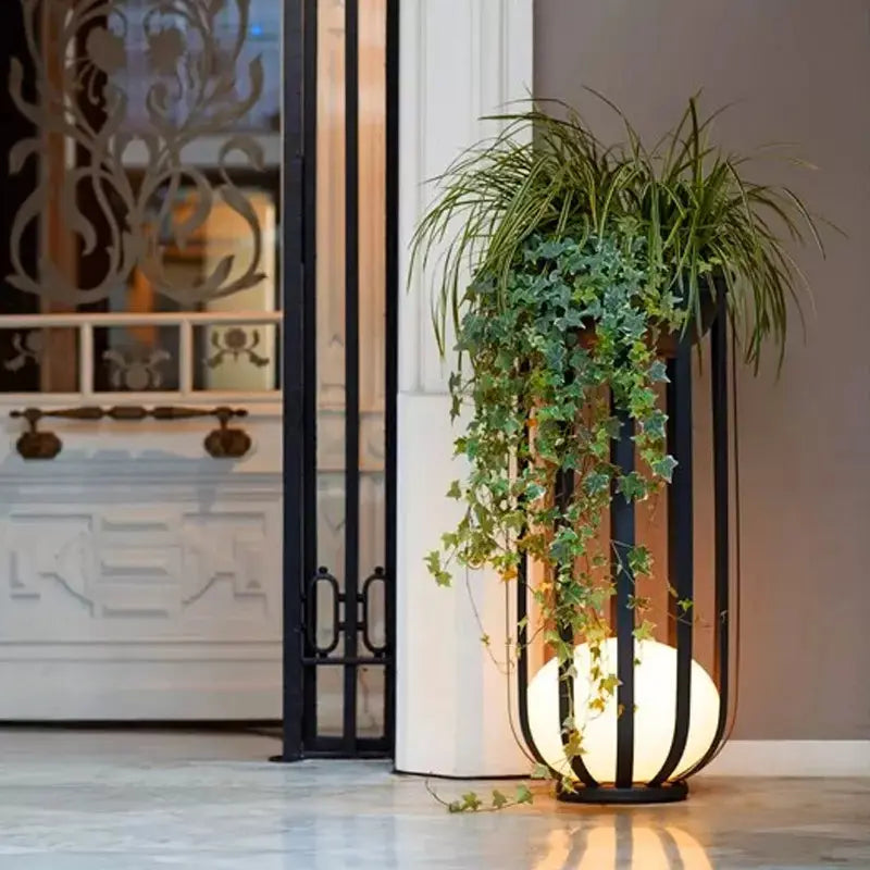 Outdoor Terrace Flower Stand Lamp — alternate product view 1