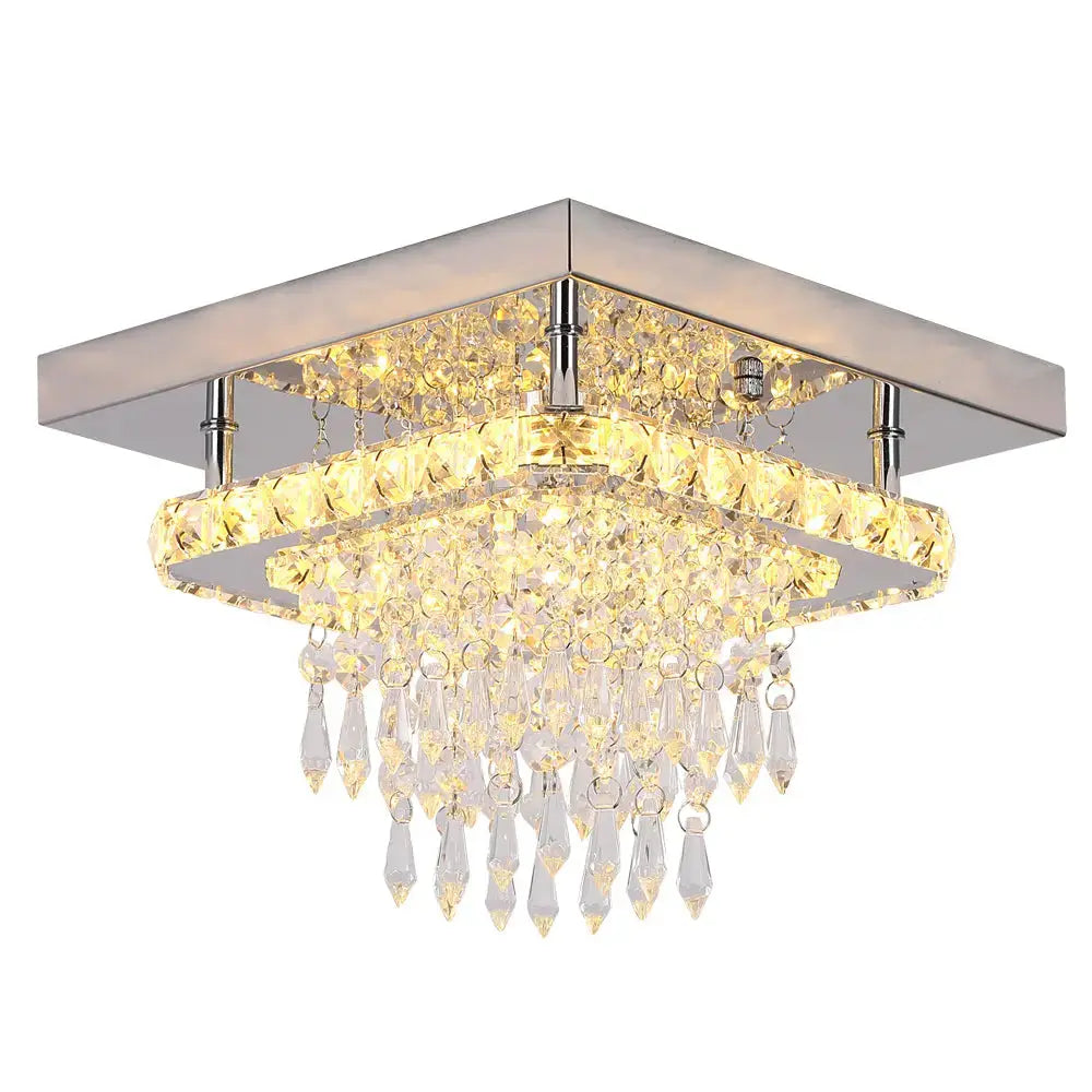 Modern Square Raindrop Ceiling Chandelier — alternate product view 1