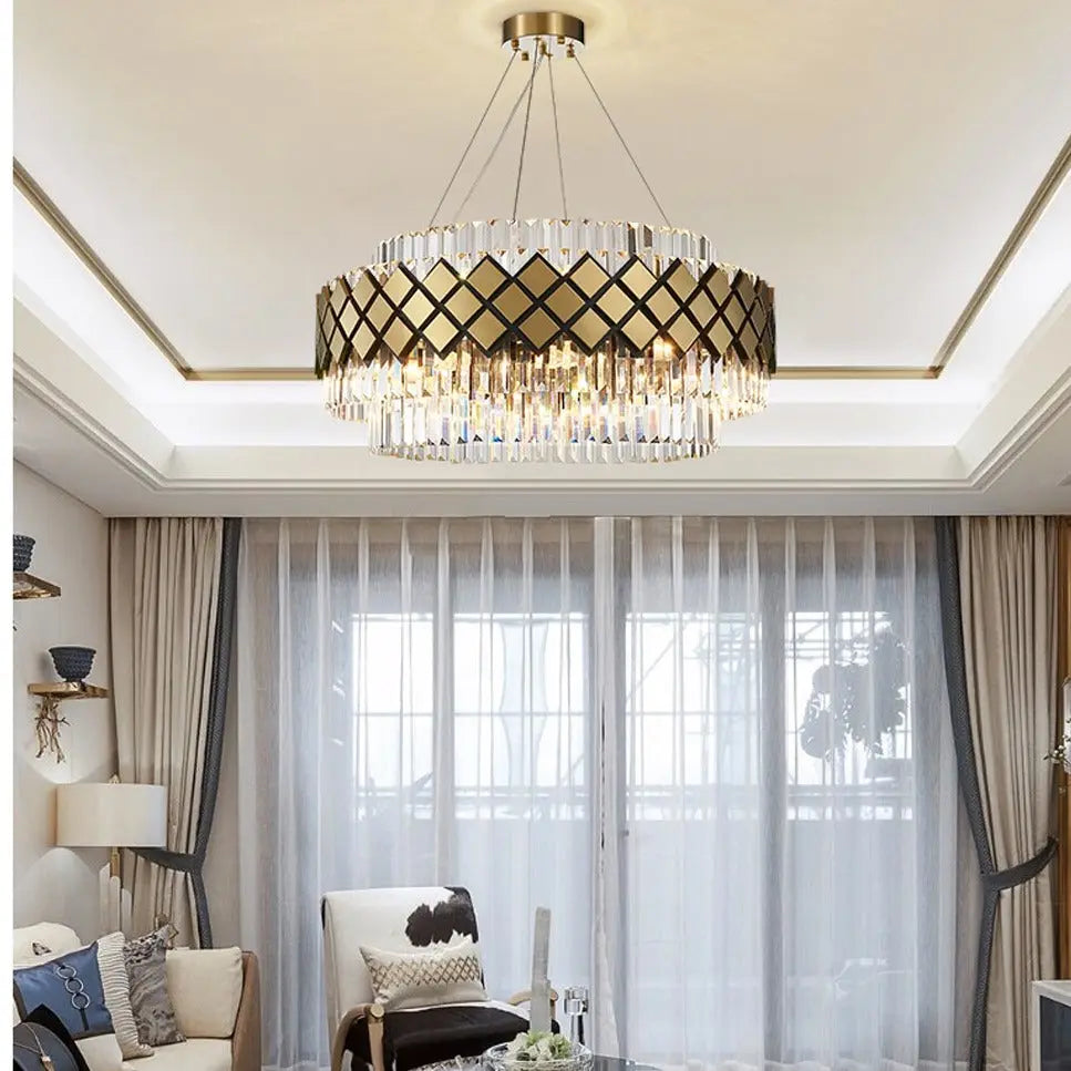 Modern Art Deco Crystal Chandelier — alternate product view 6