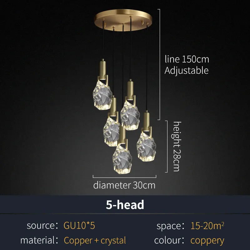 Led Crystal Iceberg Pendant Lights — alternate product view 11