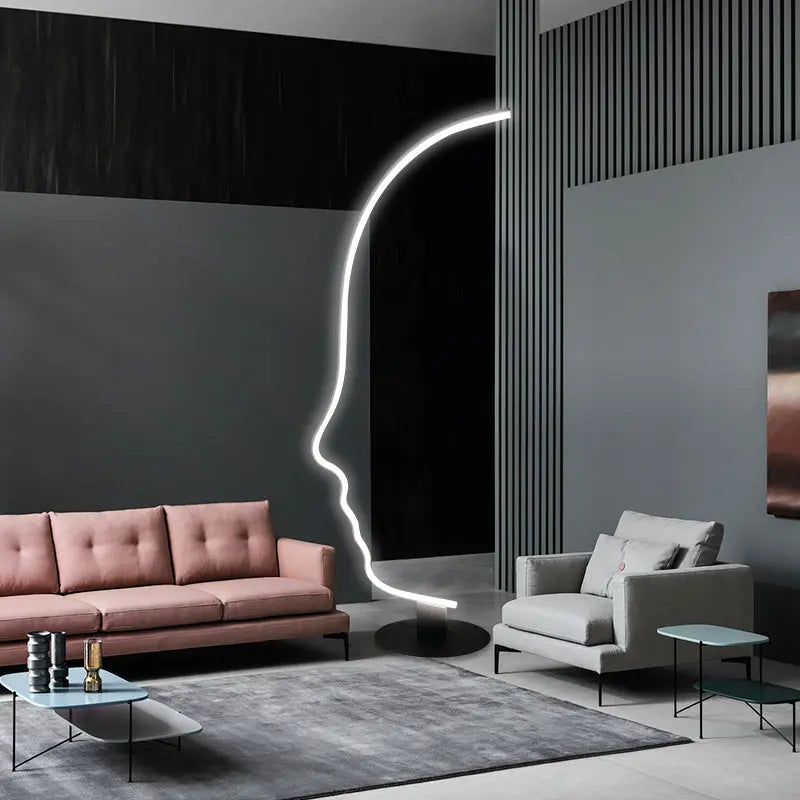 Creative Personality Face Art Vertical Floor Lamp — alternate product view 3