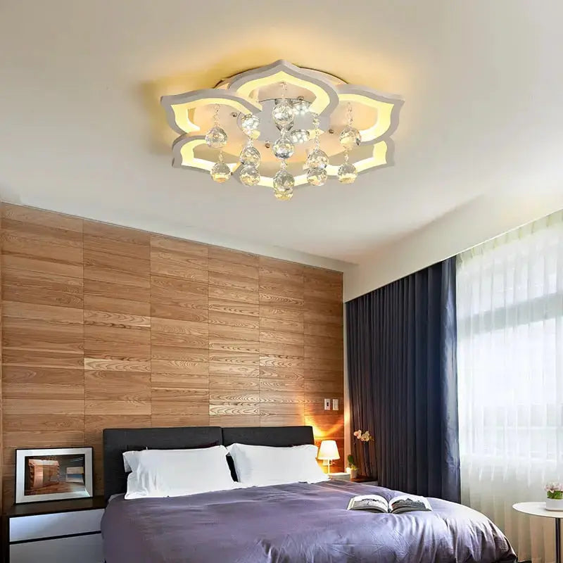 Modern Crystal Ceiling Chandelier — alternate product view 3