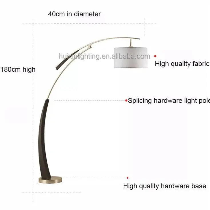 Art Designer Study Curved Floor Lamp — alternate product view 6