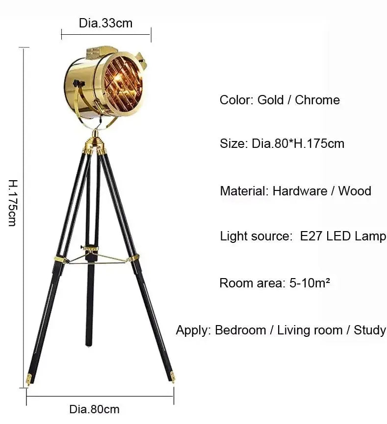 Nordic Vintage Industrial Style Creative Floor Lamp — alternate product view 10