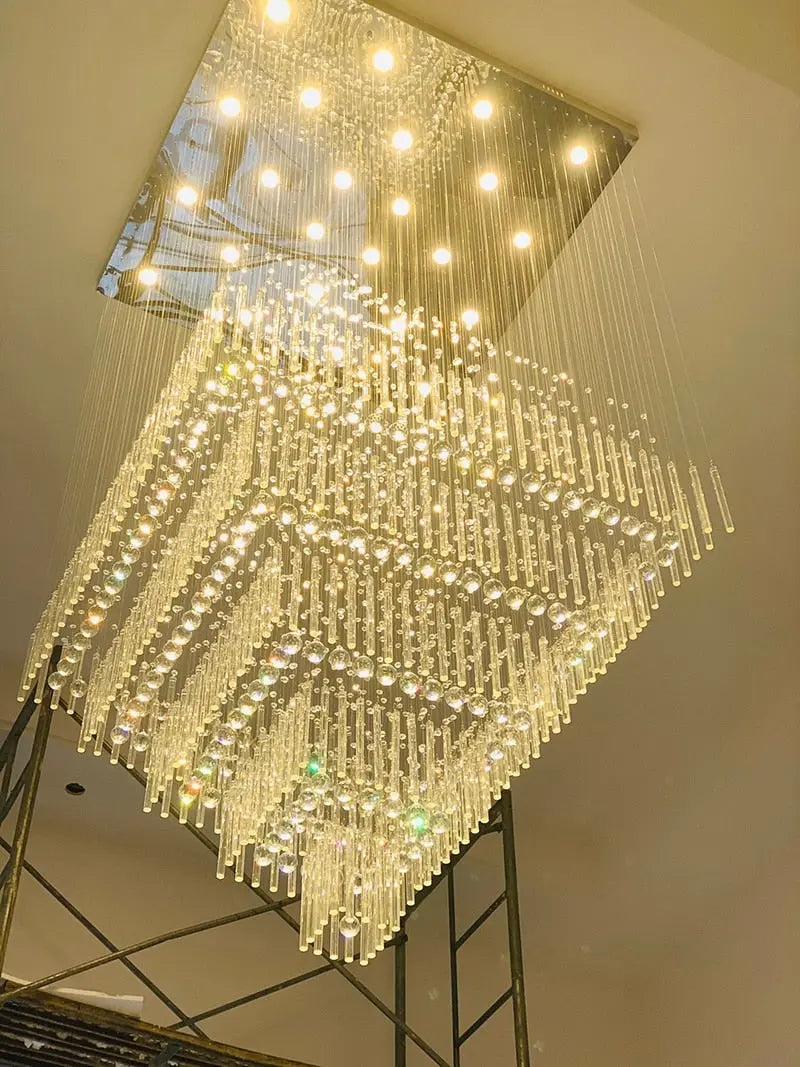 Modern Columnar Crystal Chandelier — alternate product view 5