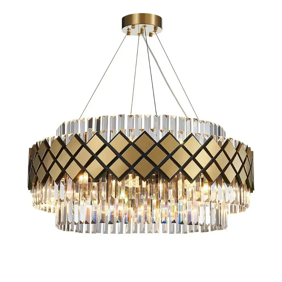Modern Art Deco Crystal Chandelier — alternate product view 1
