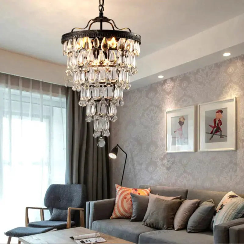 Retro Vintage Cooper Crystal Retro Chandelier — product view