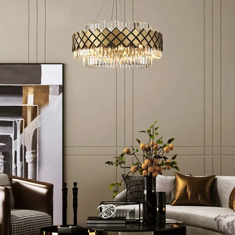 Modern Art Deco Crystal Chandelier — alternate product view 5