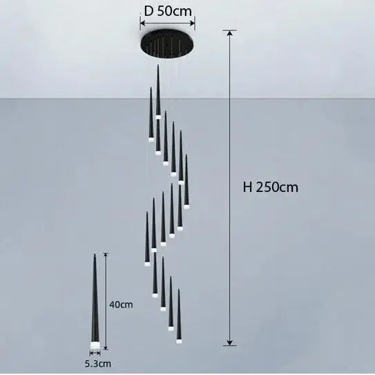 Long Stair Chandelier — alternate product view 11