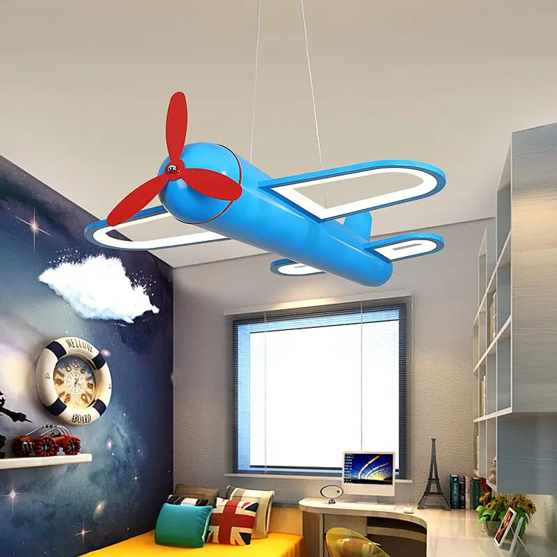 Modern Led Chandelier Airplane Lamp For Home Children Room — alternate product view 1