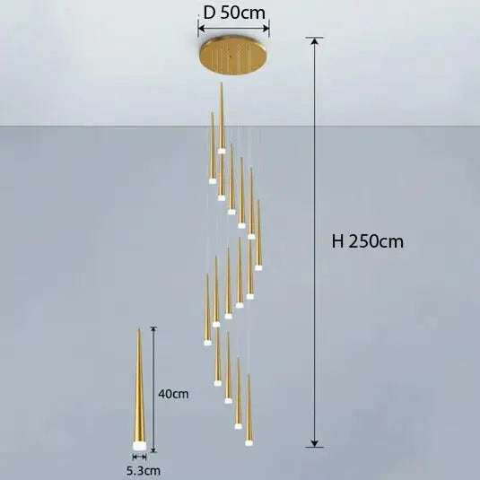 Long Stair Chandelier — alternate product view 10