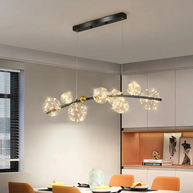 Nordic Glass Ball Led Modern Pendant Chandelier — alternate product view 2