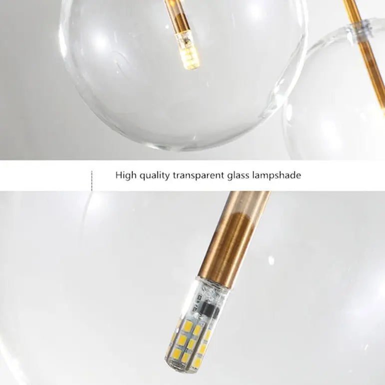 Clear Glass Bulb Pendant Chandelier — alternate product view 6