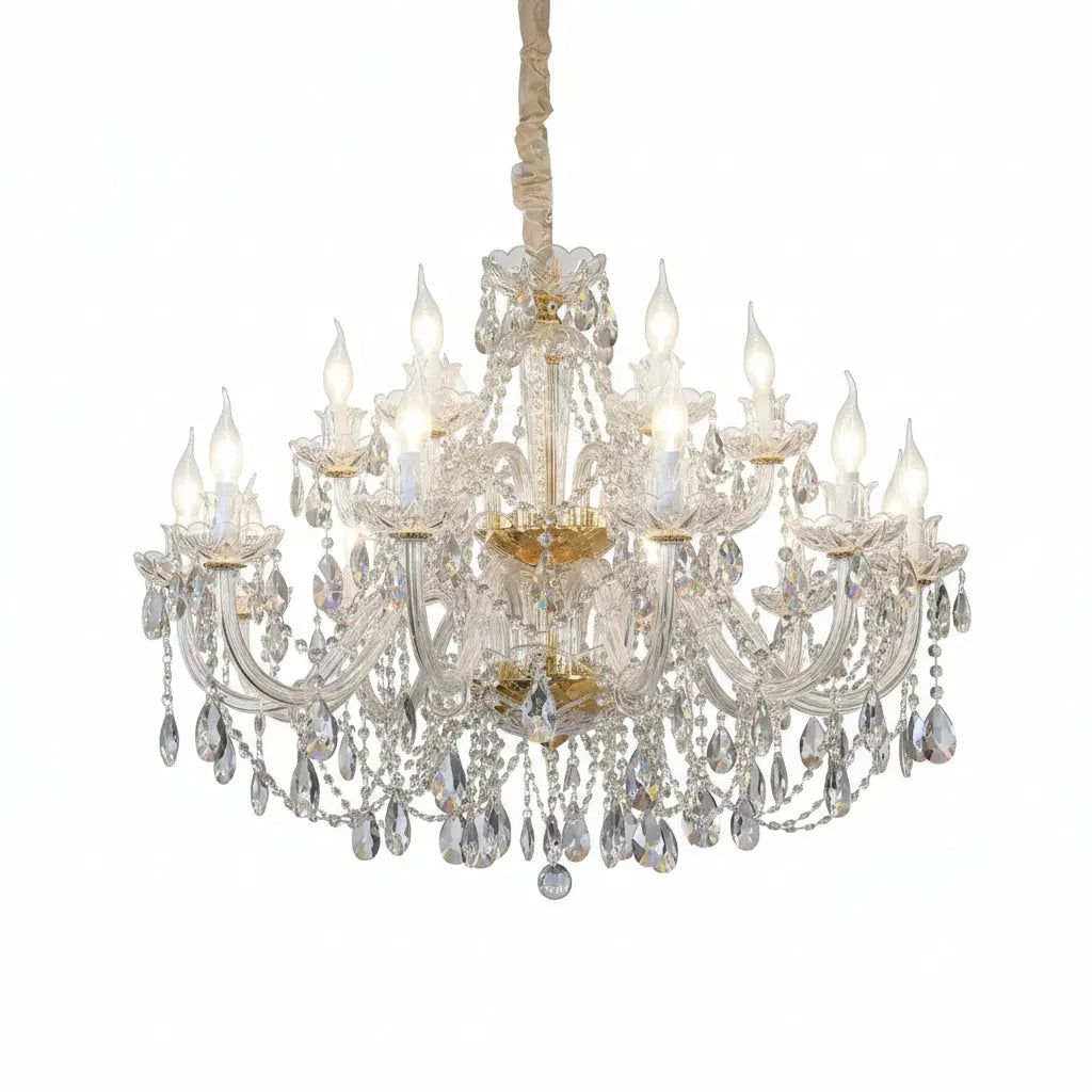 Gold Crystal Chandelier — alternate product view 1