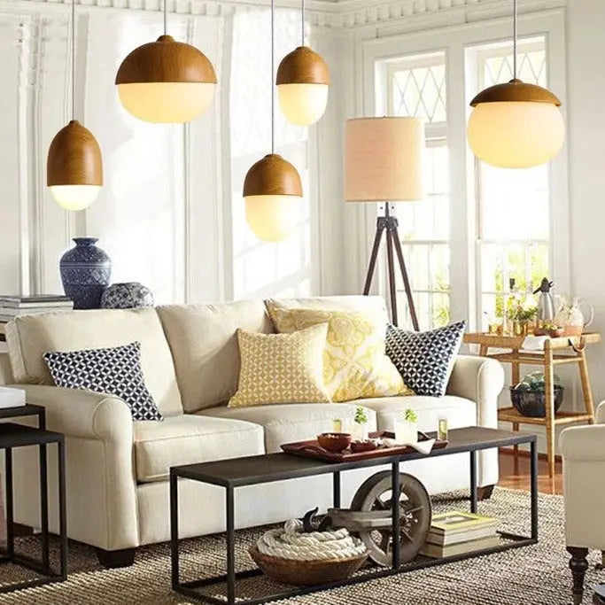 Nuts Acorn Small Mushrooms Hanging Lamp — alternate product view 6
