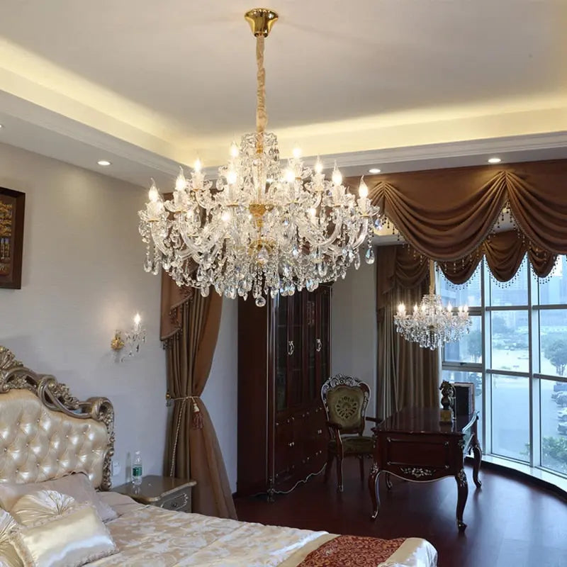 Gold Crystal Chandelier — alternate product view 2