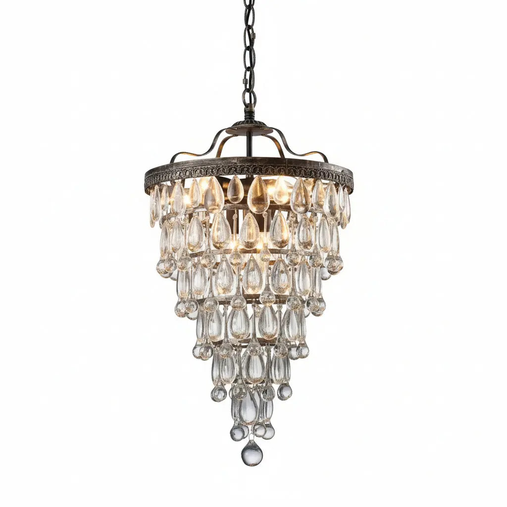 Retro Vintage Cooper Crystal Retro Chandelier — alternate product view 1