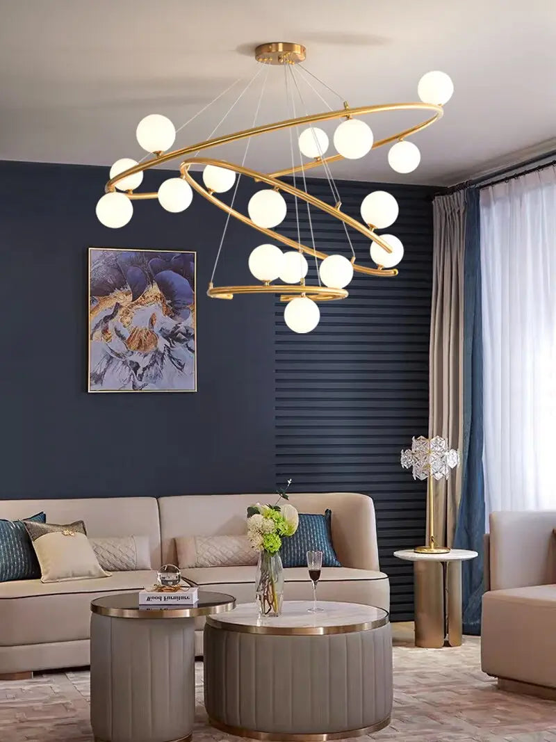 Post Modern Glass Circle Chandelier — alternate product view 10