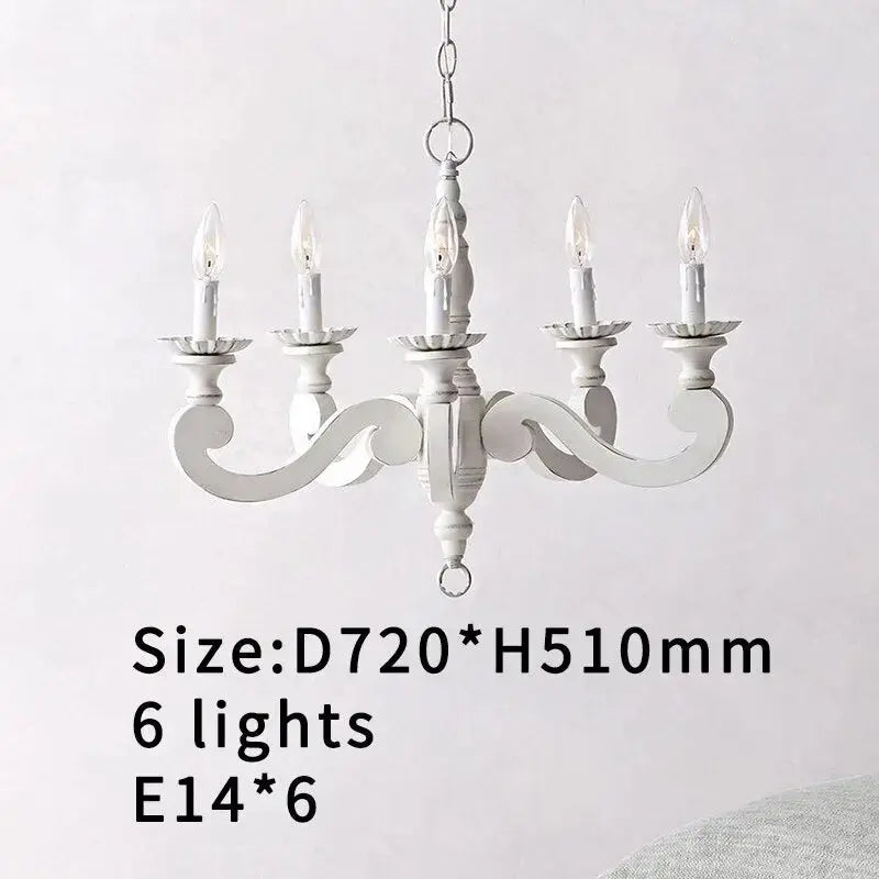 White Wood Chandeliers — alternate product view 8