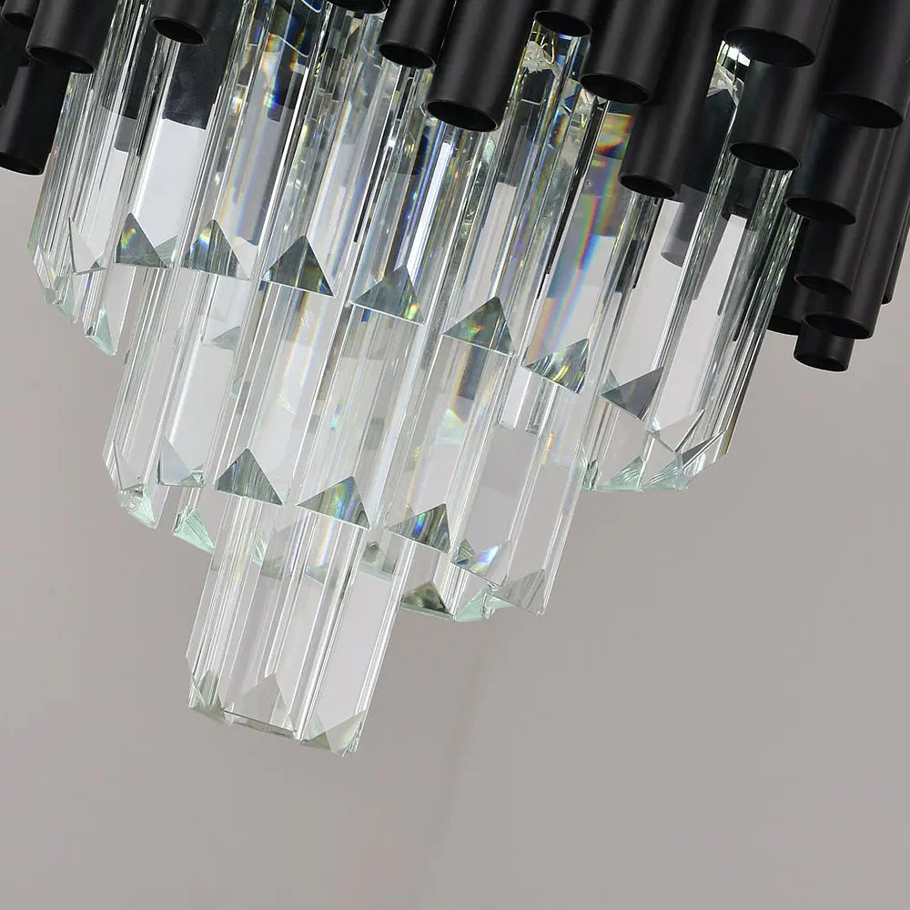 Modern Black Crystal Hanging Light — alternate product view 4