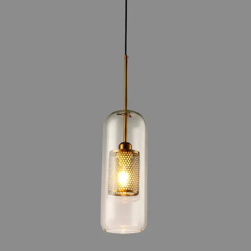 Glass Pendant Golden Chandelier — alternate product view 1