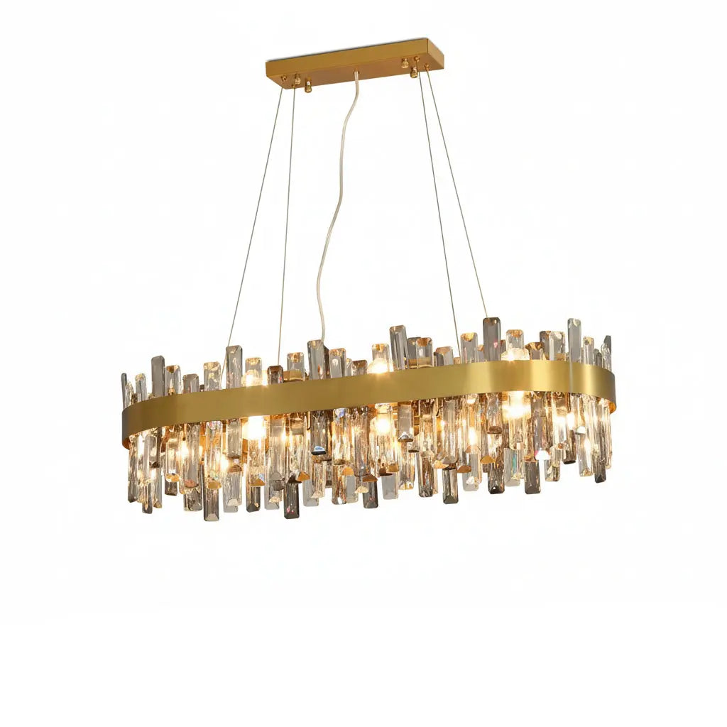 Crystal Oval Designer Chandelier — alternate product view 1
