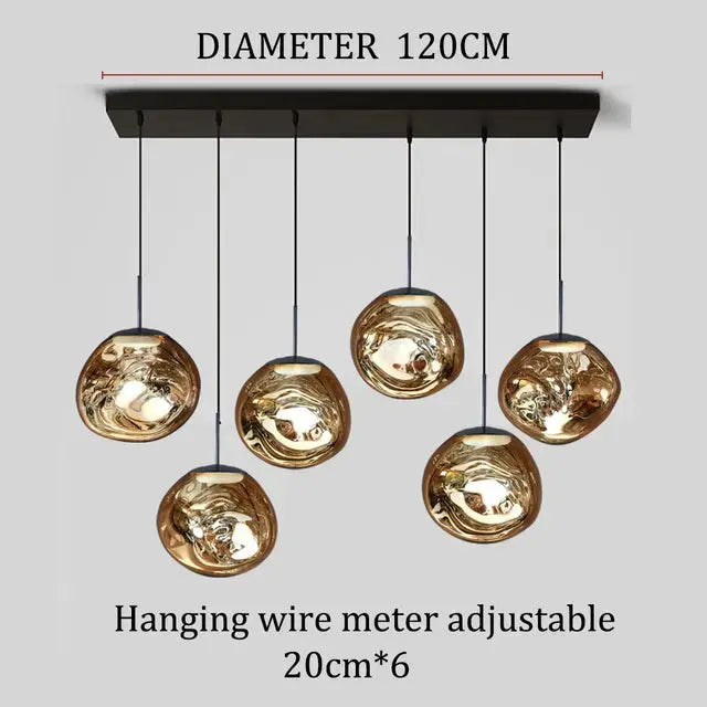 Modern Lava Nordic Chandeliers — shown in an interior setting 2