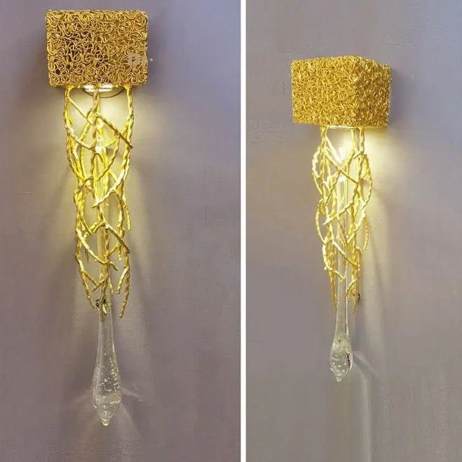 Nordic Transparent Crystal Gold Wall Lamp — alternate product view 8