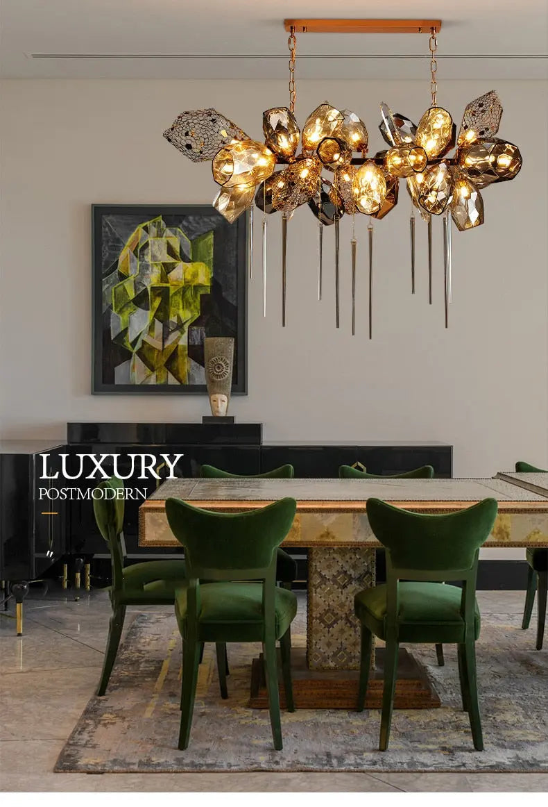 Modern Luxury Villa Glass Chandelier — alternate product view 9