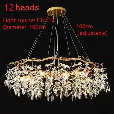 Modern Luxury Gold Crystal Art Decor Chandelier — alternate product view 13