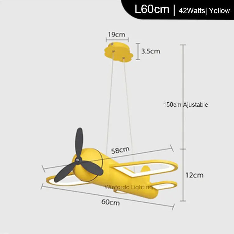 Modern Led Chandelier Airplane Lamp For Home Children Room — alternate product view 6