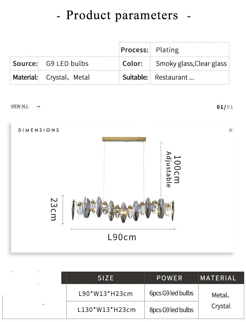 Wave Modern Crystal Designer Chandeliers — alternate product view 9