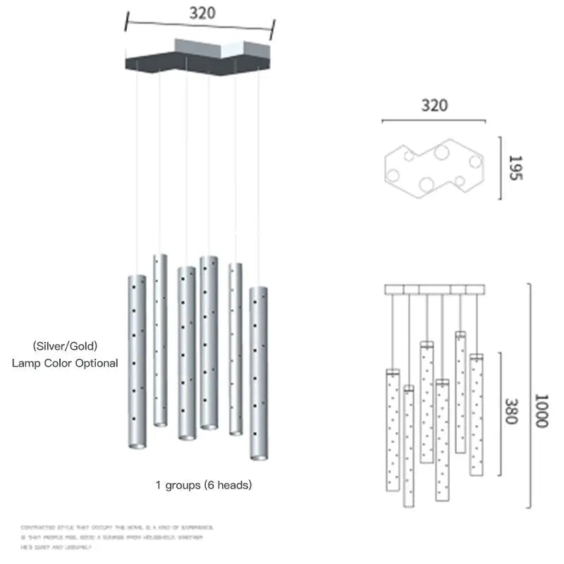 Luxury Modern Hanging Chandelier — alternate product view 12